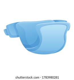 Icono de pañal infantil. Caricatura del icono del vector infantil para el diseño web aislado en fondo blanco