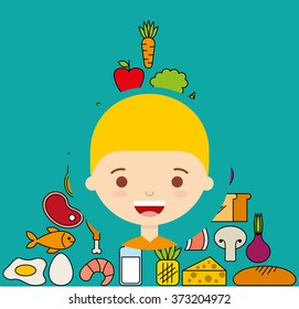 child nutrition design, vector illustration eps10 graphic 