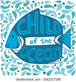 Child of the ocean lettering