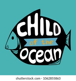 Child of the ocean lettering