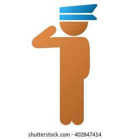 Child Officer vector toolbar icon for software design. Style is a gradient icon symbol on a white background.