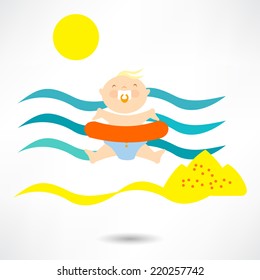 child on a beach