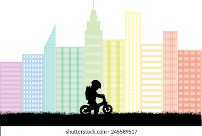 Child on bike