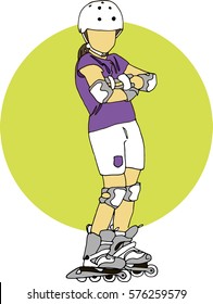 child on roller skates