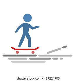 Child on skateboard