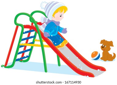 Child on a slide