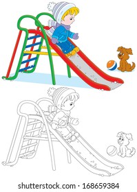 Child on a slide