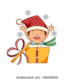 Child opening christmas gift