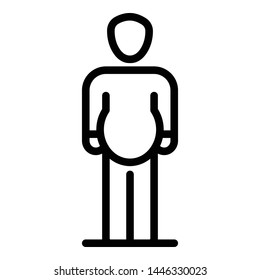 Child overweight icon. Outline child overweight vector icon for web design isolated on white background