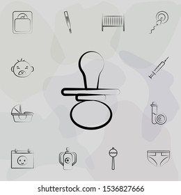 Child pacifier concept line icon. Universal set of maternity for website design and development, app development