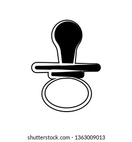 Child pacifier icon. Element of maternity for mobile concept and web apps icon. Glyph, flat icon for website design and development, app development