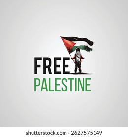 A child with the Palestinian flag.