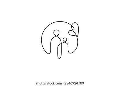Diseño de logotipo infantil y primario con estilo decorativo de diseño de arte en línea