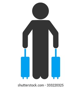 Child Passenger vector icon. Style is flat symbol, rounded angles, white background.