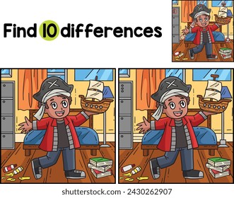 Child with Pirate Hat Find The Differences