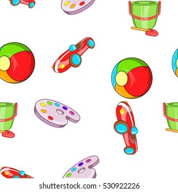 Child play pattern. Cartoon illustration of child play vector pattern for web