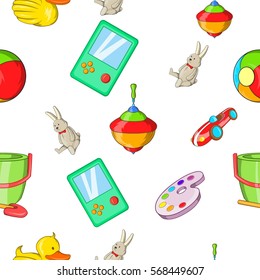 Child play pattern. Cartoon illustration of child play vector pattern for web