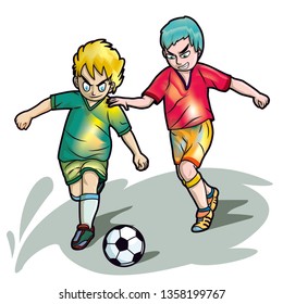 child play soccer