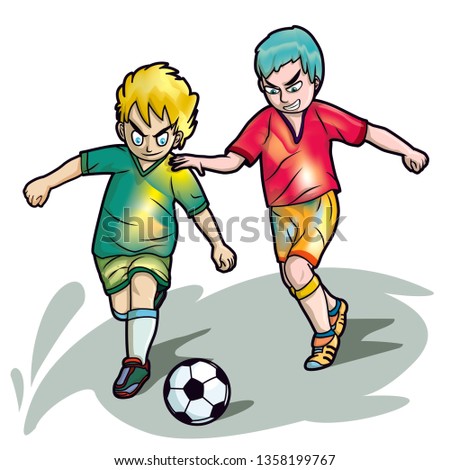 child play soccer