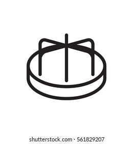 child playground carousel icon illustration isolated vector sign symbol