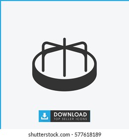 child playground carousel icon illustration isolated vector sign symbol
