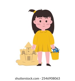 Child Playing Character Vector - 01