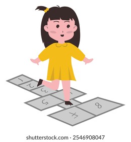 Child Playing Character Vector - 04