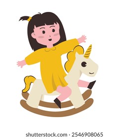 Child Playing Character Vector - 09