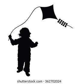 child playing dragon vector in black color