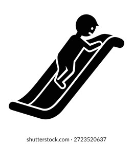 Vektorsymbol für Kinderspiele auf dem Folienspielplatz