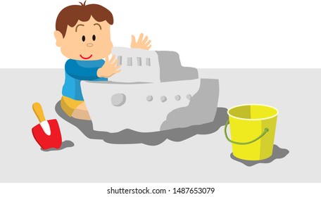 
Child playing in the sandbox