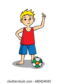 Child playing soccer