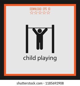 child playing  vector icon