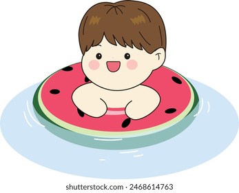 a child playing in the water