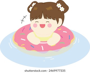 a child playing in the water