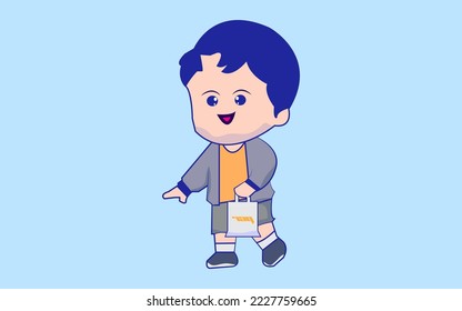 child pointing at something vector