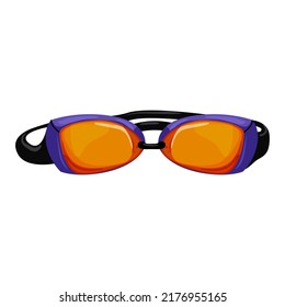 child pool goggles cartoon. child pool goggles sign. isolated symbol vector illustration