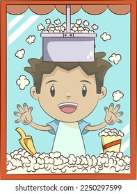 Máquina de palomitas de niños diseño lindo para niños