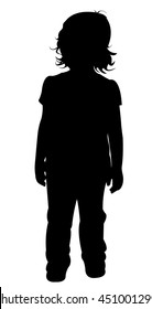 a child portrait, silhouette vector