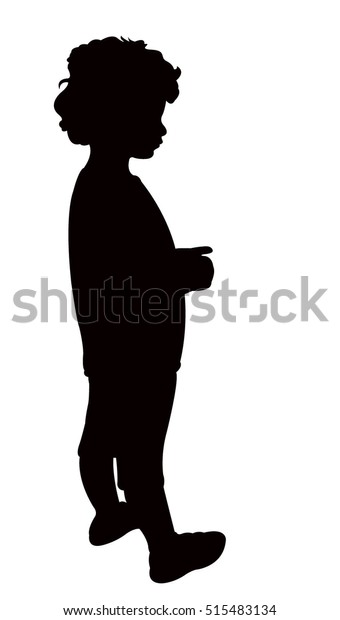 Child Portrait Silhouette Vector Stock Vector (Royalty Free) 515483134 ...