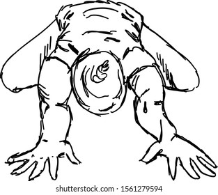 Dibujo secundario, ilustración, vector sobre fondo blanco.