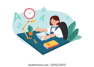 A child practices writing letters and numbers.