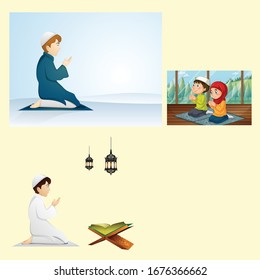 a child pray vector symbol easy to use.