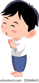The Child is Praying Illustration