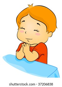 Child Praying - Vector