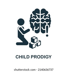 Child Prodigy icon. Monochrome simple Child Prodigy icon for templates, web design and infographics
