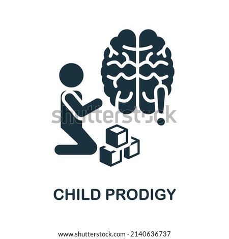Child Prodigy icon. Monochrome simple Child Prodigy icon for templates, web design and infographics