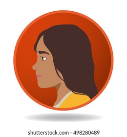 child profile icon, avatar icon, face viewed from side