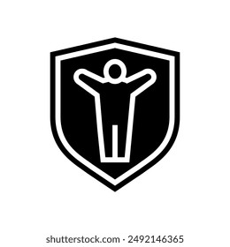 child proof product label caution glyph icon vector. child proof product label caution sign. isolated symbol illustration