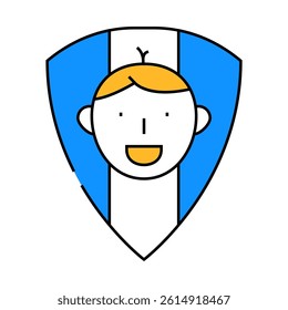 child proof product label caution line icon vector. child proof product label caution sign. isolated symbol illustration